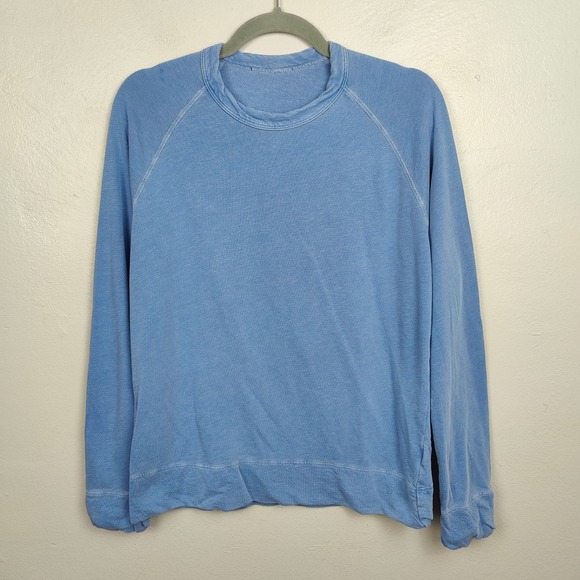 James Perse Sweatshirt Men XS Light Blue Supima Cotton Raglan Minimalist  Preppy - Picture 1 of 7